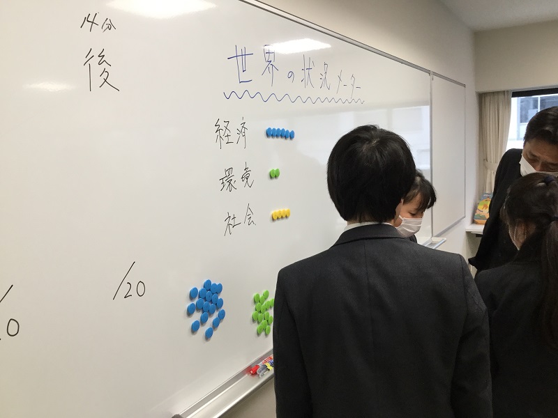 中学3年生 沖縄研修 事前学習(SDGsカードゲーム)