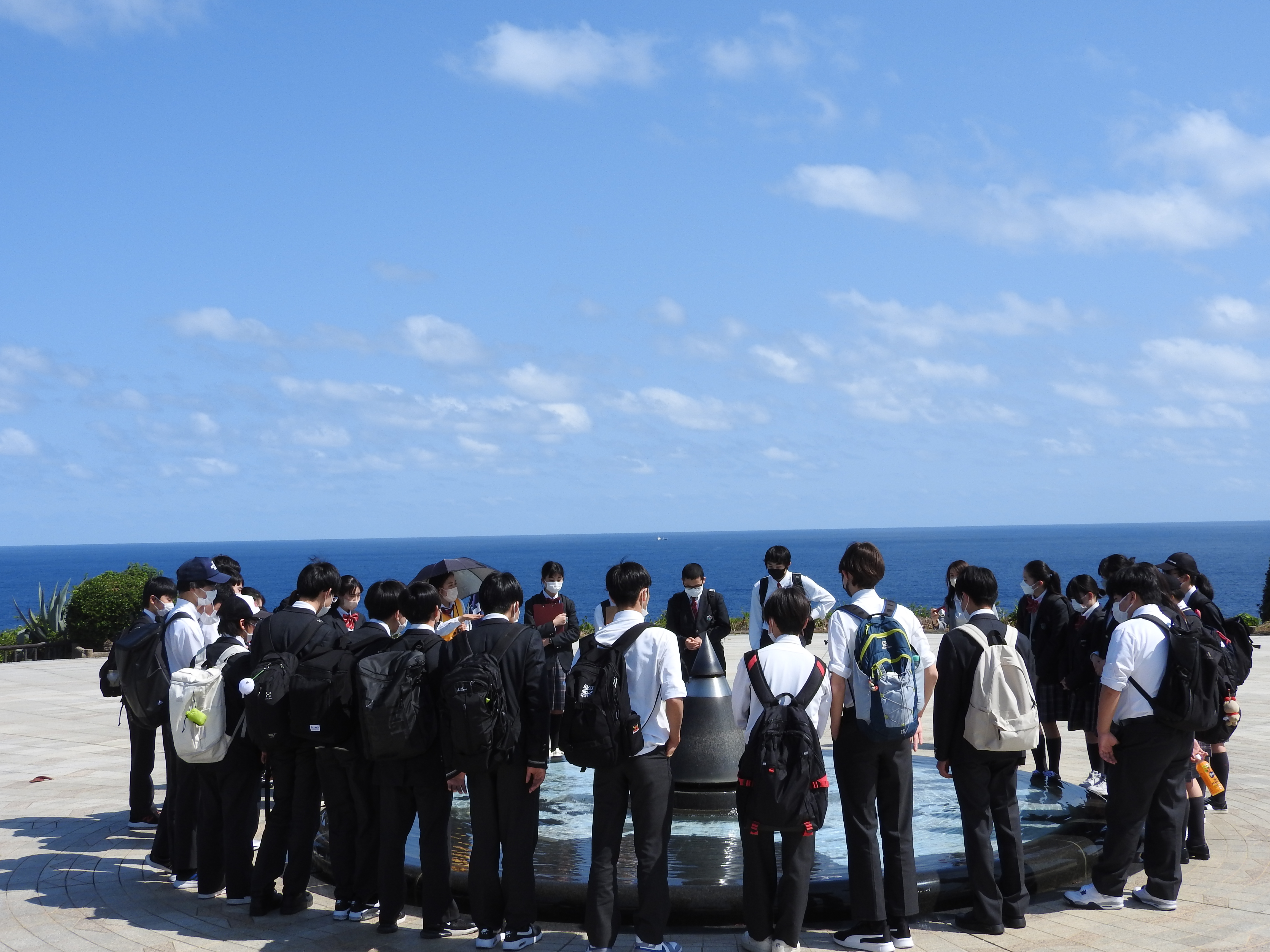 中学３年生 沖縄研修旅行 第１日目の報告です